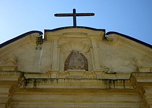 San Carlos Borromeo Cathedral (Monterey, CA) - exterior, Our Lady of Guadalupe