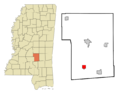 Smith County Mississippi Incorporated and Unincorporated areas Mize Highlighted