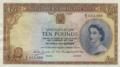 Southern Rhodesia £10 1954 Obverse