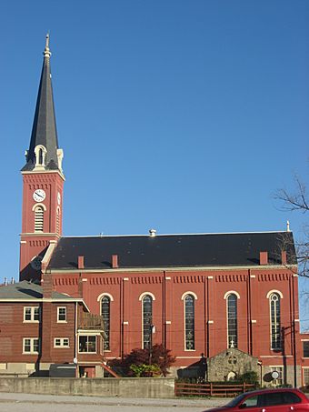 St. Rose's Catholic Church in Cincinnati, western side.jpg