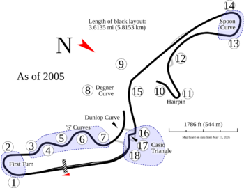 Suzuka circuit map--2005