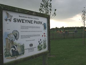 Sweyne park sign