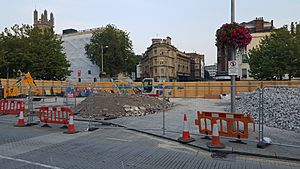 The Centre (Bristol). Works commence on extending Baldwin St towards St Augustine's Parade