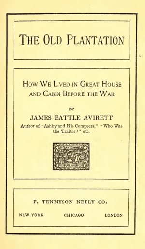 The Old Plantation title page
