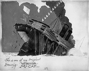 The Sinking of the Lusitania (Winsor McCay, signed cel)