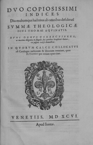 Tommaso - Summa theologica, 1596 - 4593718