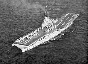 USS Yorktown at sea in the Pacific, 1963