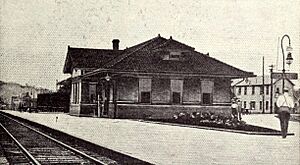 Union Station Cambridge Ohio from Baltimore & Ohio Employes Magazine March 1914 Vol 02 No 06 Page 83