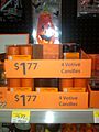 Votive Candles in the Halloween section of Walmart