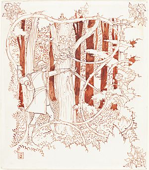 Walter Crane, Prince Charming in the Forest, NGA 65745