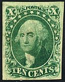 Washington 1855 Issue1-10c