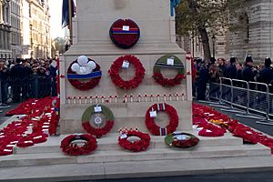 Wreaths at the Cenotaph 2016