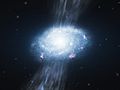 Young Galaxy Accreting Material