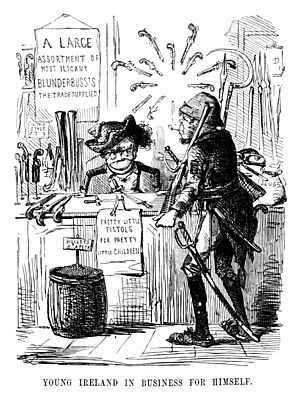 Young Ireland in Business for Himself - Punch (22 August 1846)