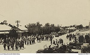 "Peace Celebrations. Mathoura". A march staged in Mathoura to commemorate the end of the First World War