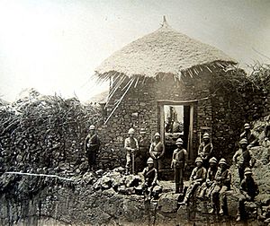 1867-68 Abyssinia Expedition, (47), Magdala, sentry post over gate, (Custom)