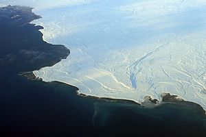 Aerial view of the edge of the ice in Nunavut 2
