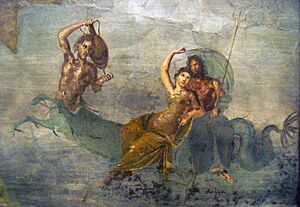 Affreschi romani - nettuno anfitrine - pompei