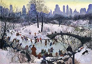 Agnes Tait, Skating in Central Park, 1934, Smithsonian American Art Museum