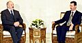 Alexander Lukashenko in a meeting with Bashar al-Assad in December 2003 (2) (twice-cropped)