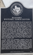 Bandera town center historic sign