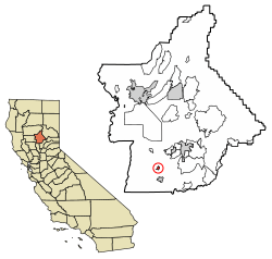 Location of Biggs in Butte County, California.