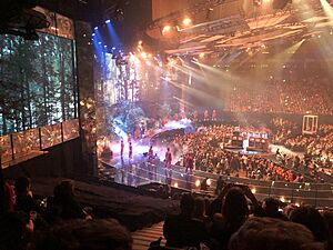 Calvin Harris, Rag'n'Bone Man, Sam Smith and Dua Lipa performing at the BRIT Awards 2019