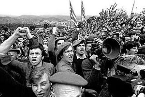 Carlos Hugo supporters complaining after the massacre