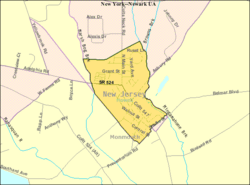 Census Bureau map of Farmingdale, New Jersey
