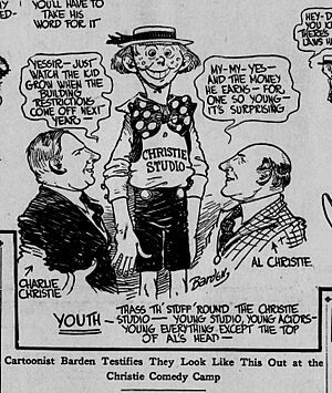 Charlie and Al Christie caricature 1919 Los Angeles Herald