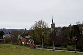 A general view of Courtonne-les-Deux-Églises