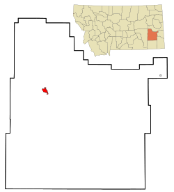 Location of Miles City, Montana