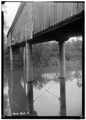 DETAIL OF N. SIDE OF BRIDGE - Big Bear Creek Covered Bridge, Allsboro, Colbert County, AL HABS ALA,17-ALBO.V,2-1