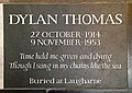 Dylan Thomas Poets Corner Westminster Abbey,
