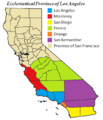 Ecclesiastical Province of Los Angeles map