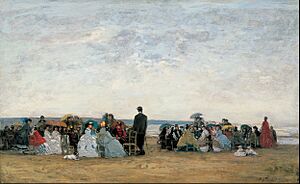 Eugène Boudin - The Beach near Trouville - Google Art Project