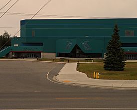 Exterior view of main entrance, Carlson Center, Fairbanks, Alaska.jpg