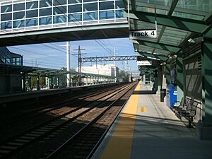 Fairfield Metro station under pedestrian bridge, May 2012
