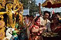 Farewell Ritual - Durga Idol Immersion Ceremony - Baja Kadamtala Ghat - Kolkata 2012-10-24 1458