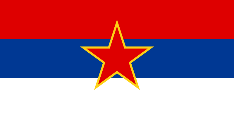 Flag of Montenegro (1946–1993)