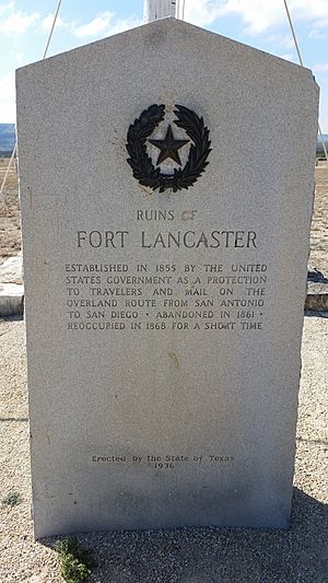 Fort Lancaster Texas Historical Marker