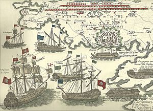 Französische Flotte im Hafen von Brest 1759