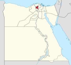 Gharbia Governorate on the map of Egypt