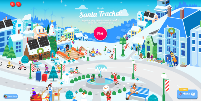 Google Santa Tracker Homepage 2022