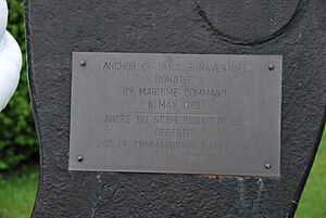 HMCS Bonaventure anchor plaque