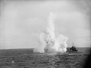 HMS Kite depth charge attack 1944 IWM A 21989