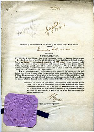 Hercules Robinson Proclamation