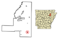 Jackson County Arkansas Incorporated and Unincorporated areas Beedeville Highlighted 0504720