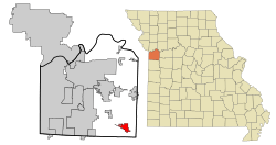 Location of Lone Jack, Missouri