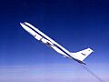 KC-135A plane ascending for zero gravity maneuver